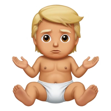 Donald trump in a diaper  sticker