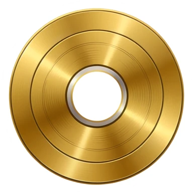 gold CD with multiple scratches sticker