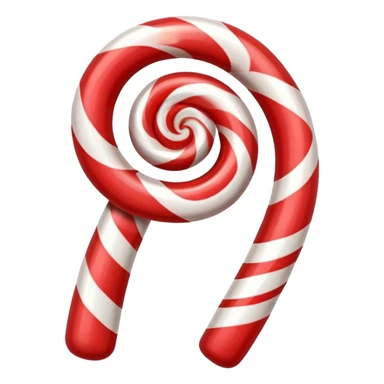 super realistic candy cane swirl candy sticker