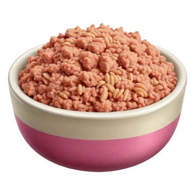 a bowl of ground turkey, simple, clear sticker