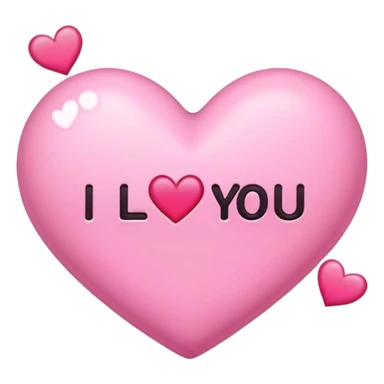 I love you spelled out very girly sticker