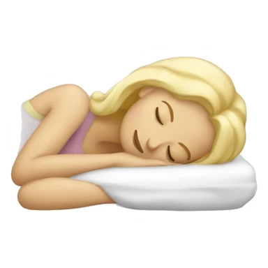 blonde woman sleeping  sticker