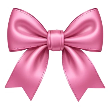 pink satin bow sticker