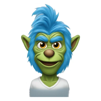 blue grinch sticker
