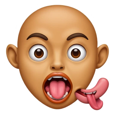 tongue out in freak way  sticker