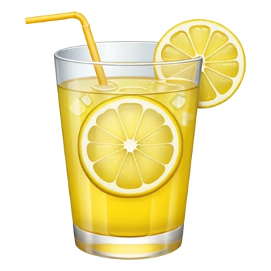 yellow lemon heart on a drink sticker