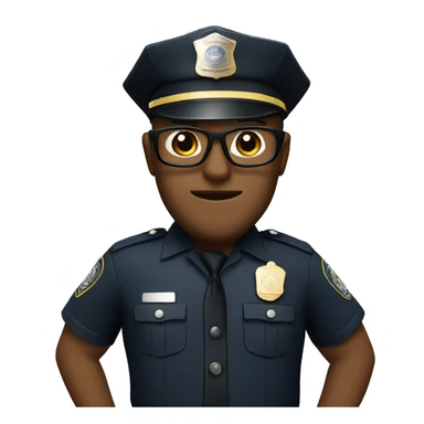 A cop with glasses sticker