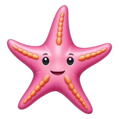 Un émoji étoile de mer rose sticker