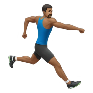 hombre entrenando  sticker