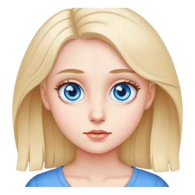 A girl with big blue eyes sticker