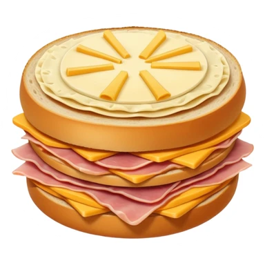 a round sandwich with crimped edges sticker