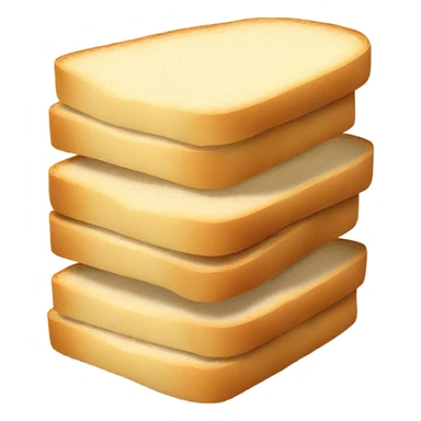 Two white bread slices stacked simple sticker