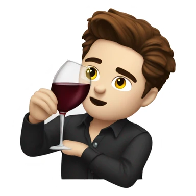 edward cullen drinking wine sticker