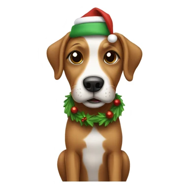 Christmas dog sticker