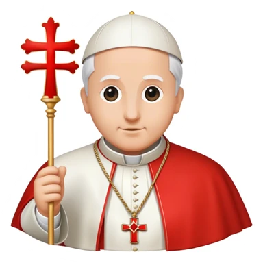 Pope's emblem red and white sticker