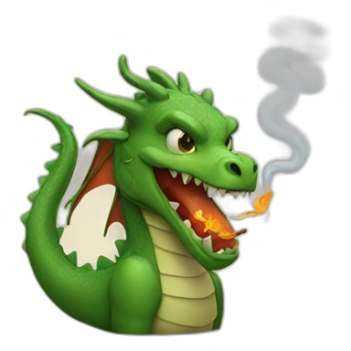 dragon smoking sticker