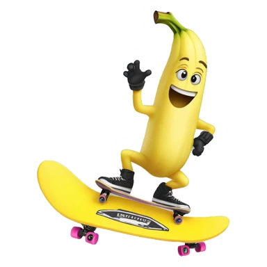 Banana in a skateboard sticker