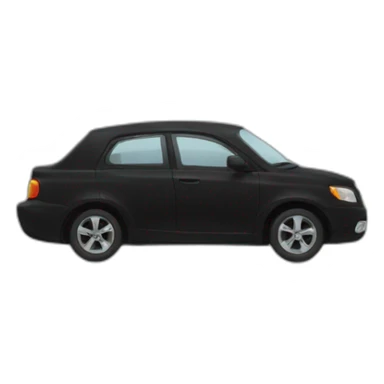 Black car poop sticker