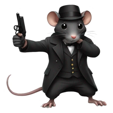 a black rat as a spy sticker