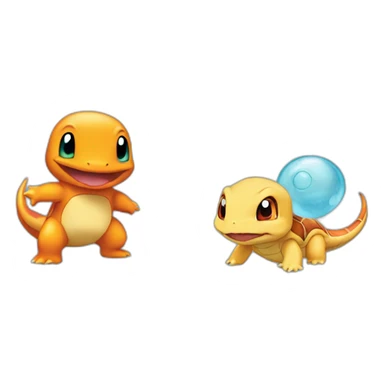 Charmander and squirtle sticker