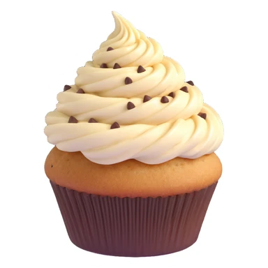 cupcake with chocolate chips and a swirl of cream sticker