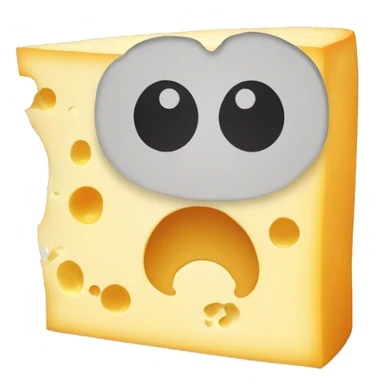 cheese with hidden face sticker