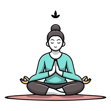 joyful yoga pose meditation wellness sticker