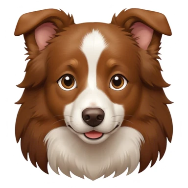 Brown border collie sticker