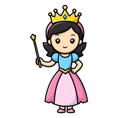 Princess with a crown  sticker