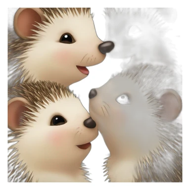 hedgehog kiss sticker
