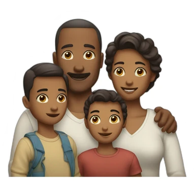 Father-mother-four sons sticker