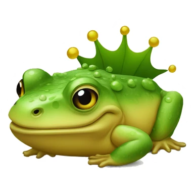 sapo con corona dorada sticker