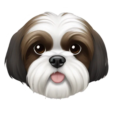Black Shih Tzu brown and white Shih Tzu brown and white Shih Tzu sticker