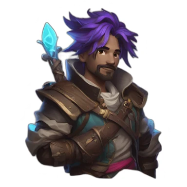 bard from league of legend cyberpunk sticker