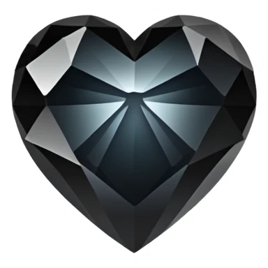 black crystal heart sticker