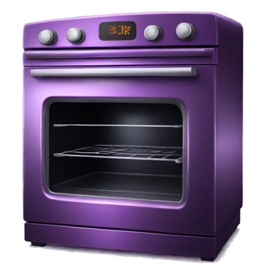 Realistic Metallic dark purple oven isolated.  sticker