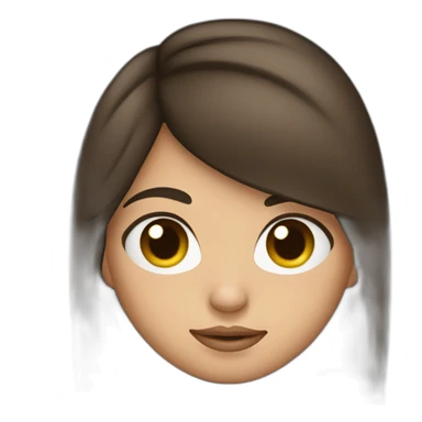 brunette puffs up her right cheek sticker