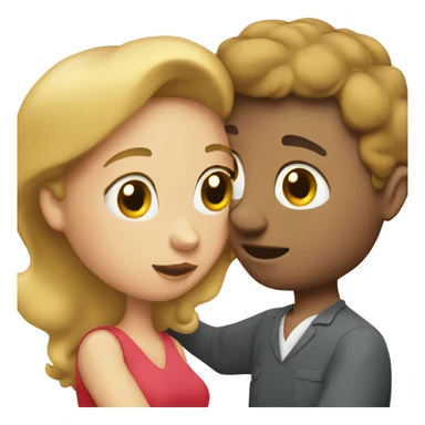 Husband wife kissing sticker