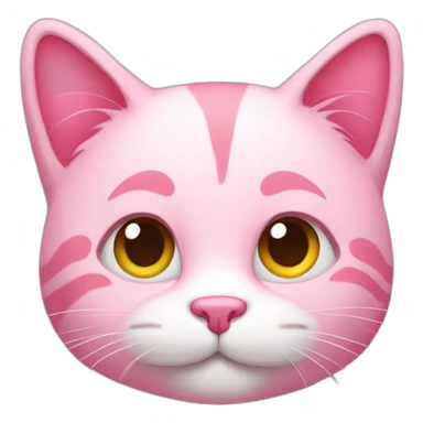 Cheerful pink cat  sticker