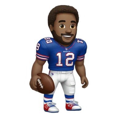 buffalo bills quarterback with striped socks sticker