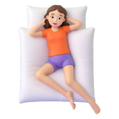 Girl lying on a pink pillow sticker