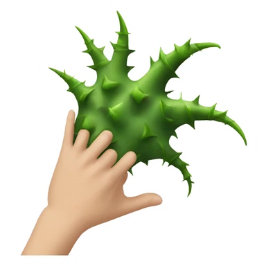 A thorn pricking your hand sticker