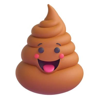 poop emoji 3D style sticker
