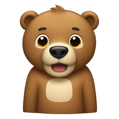 Urso forte e musculoso comendo verdura sticker