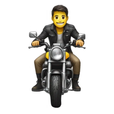 Homme sur une moto avec des tn et un g-shock sticker