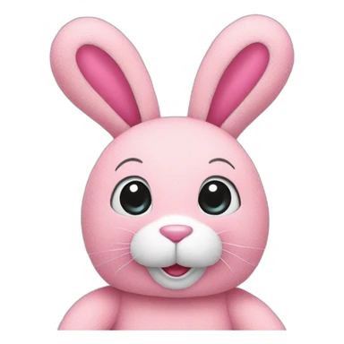 a pink rabbit soft toy sticker