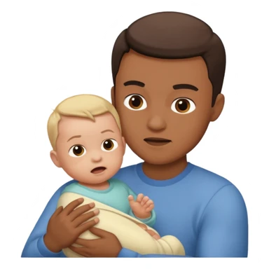 Man hitting baby sticker