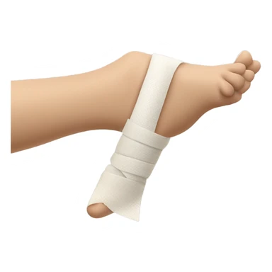 Sore ankle getting wrapped sticker