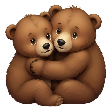 Bears cuddling sticker
