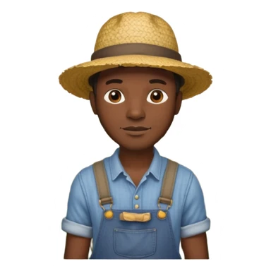 Black man on cotton field sticker